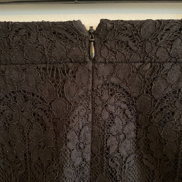 J. Crew Black Lace Floral Eyelet Above Knee Skirt Lined Preppy Holidays Cotton - Picture 7 of 10